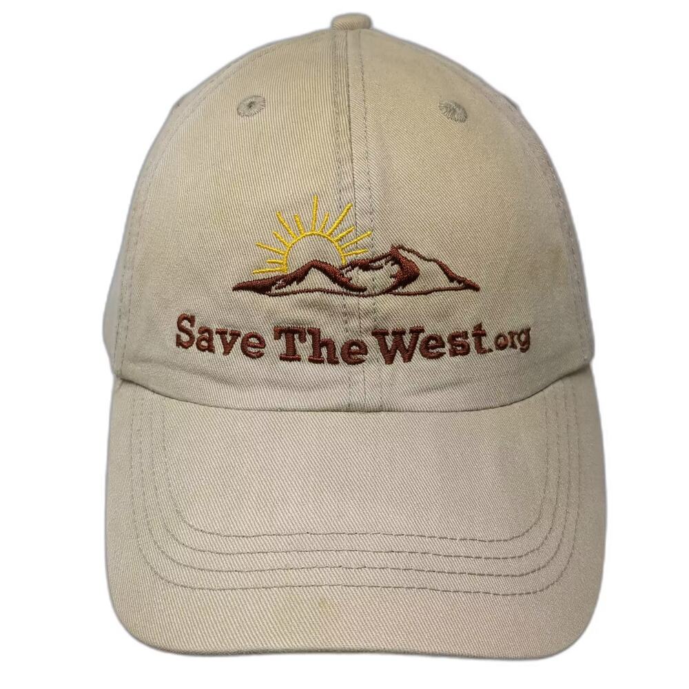 Alternative Apparel Save The West.org Beige Baseball Cap OS Adjustable Hat